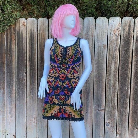 Free People Aztec Embroidered dress - Picture 1 of 7